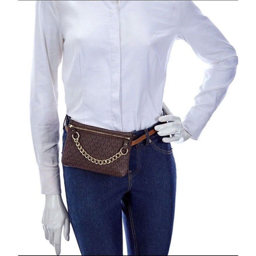 NEW Michael Kors Logo Belt Bag Size Medium - Picture 14 of 14
